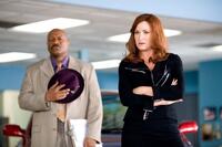 Ving Rhames as Jibby Newsome and Kathryn Hahn as Babs Merrick in "The Goods: Live Hard, Sell Hard."
