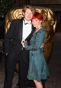 Julian Rhind-Tutt and guest at the BAFTA Craft Awards in England.