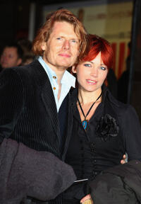 Julian Rhind-Tutt and guest at the World premiere of "Gambit."