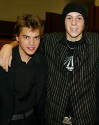 Emile Hirsch and Jake Richardson at the premiere of "The Dangerous Lives of Altar Boys."