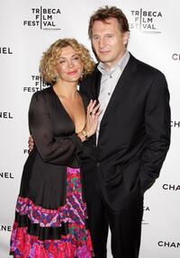 Natasha Richardson and Liam Neeson at the Chanel Tribeca Film Festival Dinner during the 2008 Tribeca Film Festival.