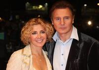 Natasha Richardson and Liam Neeson at the BFI 52 London Film Festival premiere of "The Other Man."