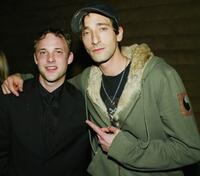 Brad Renfro and Adrien Brody at the after-party premiere of "The Jacket."
