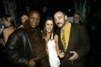 Chris Eubank, Nicola T and John Rhys-Davies at the premiere party of "The Lord of the Rings: The Two Towers."