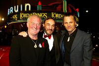 Bernard Hill, John Rhys-Davies and Viggo Mortensen at the premiere of "The Lord of the Rings: The Return of the King."