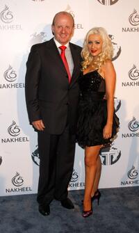 Christina Aguilera and Guest at the Nakheel Introduces Trump International Hotel and Tower Dubai party.