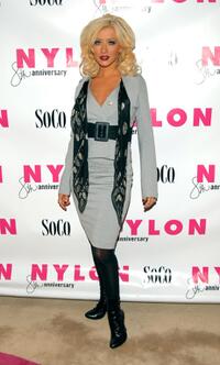 Christina Aguilera at the Nylon magazine's 8th anniversary celebration.