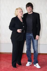 Katia Ricciarelli and Fabio De Luigi at the photocall of "Gli Amici Del Bar Margherita."