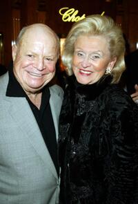 Don Rickles and Barbara Davis at the Chopard party for Jackie Collins new Book "Hollywood Divorces".