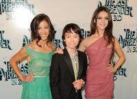 Seychelle Gabriel, Noah Ringer and Nicola Peltz at the New York premiere of "The Last Airbender."