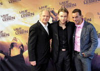 Uwe Ochsenknecht, Max Riemelt and Andreas Niedrig at the Germany premiere of "Run for your Life."