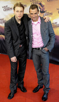 Max Riemelt and Andreas Niedrig at the Germany premiere of "Run for your Life."