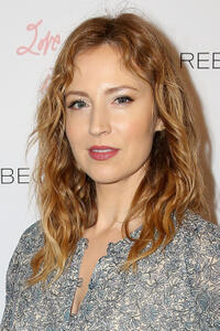 Beth Riesgraf at Rebecca Minkoff's Spring 2017 fashion show in Los Angeles.