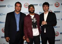 Rob Riggle, Wyatt Cenac and John Oliver at the Comedy Central's Indecision 2008 Election Night viewing party.