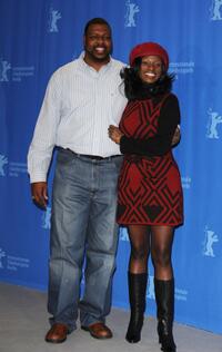 Michael J Smith Sr and Tarra Riggs at the photocall of "Ballast" during the 58th Berlinale Film Festival.