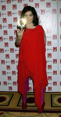 Bjork at the Q Awards, the annual magazine's music awards.
