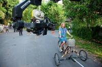 Julia Roberts on the set of "Eat, Pray, Love."