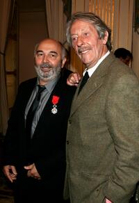 Jean Rochefort and Gerard Jugnot at the Knight Of The Legion of Honor Award (Chevalier de la Legion d'honneur).