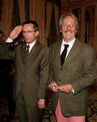 Jean Rochefort and Patrice Leconte at the Knight Of The Legion of Honor Award (Chevalier de la Legion d'honneur).
