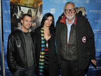 Shawn Roberts, Michelle Morgan and Director George A. Romero at the premiere of "Diary of the Dead" during the 2008 Sundance Film Festival.