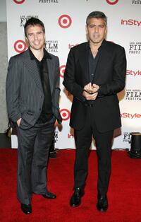 Sam Rockwell and George Clooney, at the The Los Angeles Film Festival's First Annual "Spirit of Independence" Award.