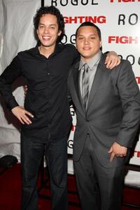 Flaco Navaja and Michael Rivera at the premiere of "Fighting."