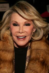 Joan Rivers at the Bill Blass Fall 2007 fashion show during the Mercedes-Benz Fashion Week.