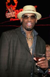 Dennis Rodman at the Comedy Central Roast of Pamela Anderson after party.