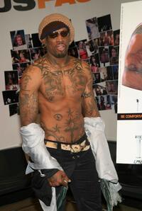 Dennis Rodman at the unveiling of New Peta Ad during the Fashion Week.