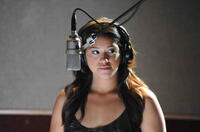 Gina Rodriguez on the set of "Filly Brown."