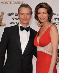 Linus Roache and Alana de la Garza at the Golden Nymph awards ceremony during the 2008 Monte Carlo Television Festival.