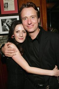 Aleksa Palladino and Linus Roache at the premiere of "Find Me Guilty."