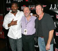 Lyriq Bent, Producer Dan Heffner and Michael Rooker at the "Saw III" soundtrack release party.