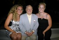 Mickey Rooney, Kaitlin Sandeno and Diana McManus at the cocktail reception to announce USA Swimming's Mutual of Omaha Duel in the Pool.