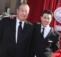 Peter Sohn and Lou Romano at the premiere of "Ratatouille."