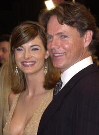 Stephanie Romanovn and Bruce Greenwood at the premiere of "Thirteen Days."