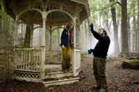 Saoirse Ronan and director Peter Jackson on the set of "The Lovely Bones."