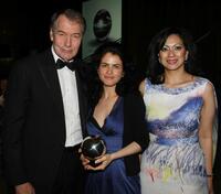 Charlie Rose, Neri Oxman and Datin Azrene Abdullah at the Earth Awards Gala.