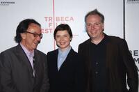 Isabella Rossellini, Peter Scarlett and Guy Maddin at the premiere of "My Dad Is 100 Years Old" during the 5th Annual Tribeca Film Festival.