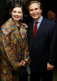 Isabella Rossellini and Thierry Chaunu at the Leview store opening.