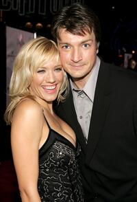 Nathan Fillion and Nectar Rose at the premiere of "Serenity."