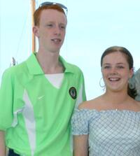 William Ruane and Annmarie Fulton at the photocall of "Sweet Sixteen" during the 55th Cannes Film Festival.