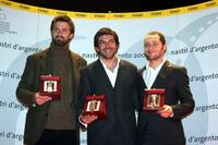 Kim Rossi Stuart, Pierfrancesco Favino and Claudio Santamaria at the Italian Movie Awards.