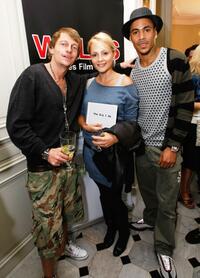 Leo Gregory, Beatrice Rosen and Michael Harvey at the Welsh Pavillion Party during the 61st International Cannes Film Festival.