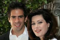 Eli Roth and Edwige Fenech at the photocall of "Hostel: Part II."