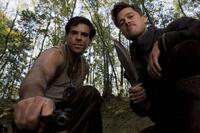 Eli Roth as Sgt. Donny Donowitz and Brad Pitt as Lt. Aldo Raine in "Inglourious Basterds."