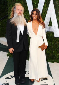 Rick Rubin and Mourielle Herrera at the 2012 Vanity Fair Oscar Party in California.