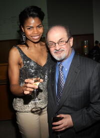 Pia Glenn and Salman Rushdie at the screening of "The International."