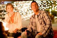 Keri Russell and Adam Sandler in "Bedtime Stories."