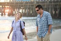 Keri Russell and Adam Sandler in "Bedtime Stories."